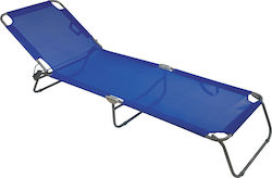 Summer Club Metallic Beach Sunbed Blue 187x56x27cm