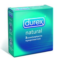 Durex Προφυλακτικά Natural 3τμχ 56mm Natural Durex Προφυλακτικά Natural 3τμχ 56mm Natural