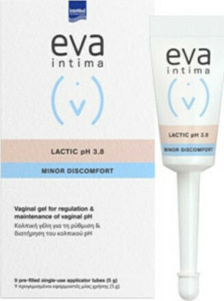 InterMed Eva Lactic Vaginal Regulator pH 3.8 Gel με Αντιμικροβιακή Δράση με Χαμομήλι & Αλόη 9 x 45ml