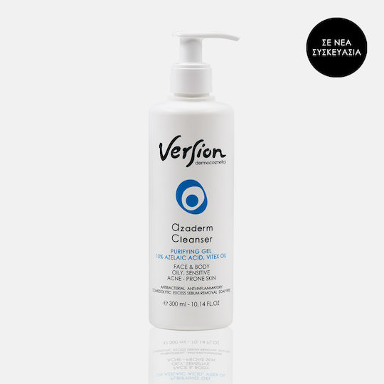 Version Azaderm Cleanser Gel de Dus pentru Controlul Sebumului 200ml