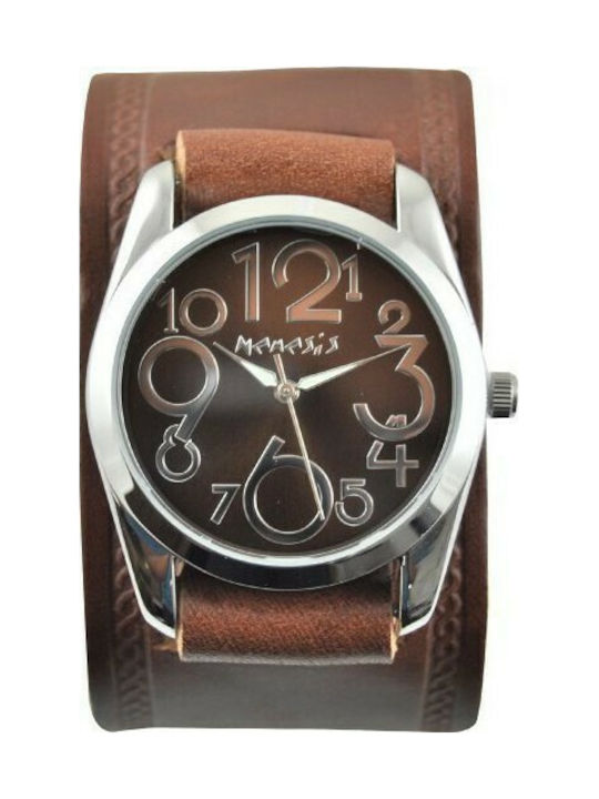 Nemesis Watch with Brown Leather Strap