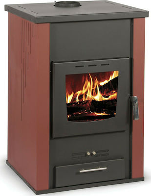 Thermiki ATS Υδραυλική 33 Steel Radiator Wood Burning Stove 33kW Burgundy