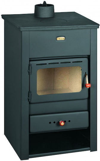 Prity K2 CP Μεταλλική Ξυλόσομπα 10kW Μαύρη