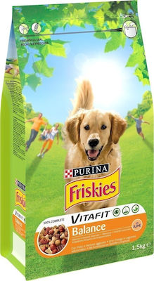 Purina Friskies Vitafit Balance 18kg Trockenfutter für erwachsene Hunde mit Huhn und Gemüse