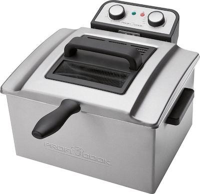 Profi Cook PC-FR 1038 Oil Fryer with Double Detachable Bucket 5lt Silver