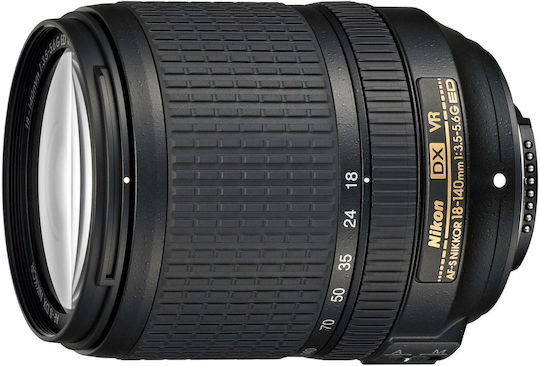Nikon Crop Φωτογραφικός Φακός AF-S Nikkor 18-140mm f/3.5-5.6G ED DX VR Wide Angle Zoom για Nikon F Mount Μαύρος