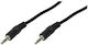LogiLink 3.5mm Jack Cable 3.5mm Male - 3.5mm Male Black 0.2m CA1048