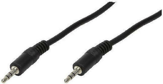 LogiLink 3.5mm Jack Cable 3.5mm Male - 3.5mm Male Black 0.2m CA1048