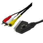 LogiLink Cable Scart male - Composite male 2m Black CA1029