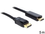 DeLock Cable DisplayPort male - HDMI male 5m Black (82441)