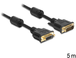 DeLock 83188 5m DVI-D male to DVI-D female Cable Black (83188)