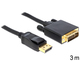 DeLock Cablu DVI-D - DisplayPort 3m Negru (82592)