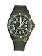 Fortis Ανδρικό Ρολόι 42mm Μπαταρίας με Πράσινο Καουτσούκ Λουράκι