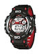 Jaga M1001RD Digital Uhr Chronograph Batterie mit Schwarz Kautschukarmband M1001RD
