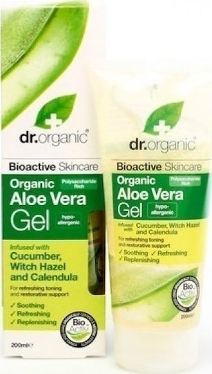 Dr.Organic Aloe Vera Restoring Body Moisturising Gel with Aloe Vera for Dry/Very Dry & Sensitive Skin 200ml
