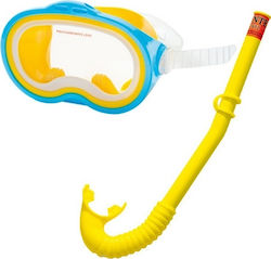 Amila Kids' Diving Mask Set with Respirator Adventure Παιδική Κίτρινη Yellow