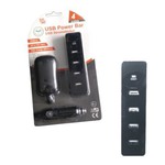 Minwa USB Power Bar USB 2.0 Hub 4 Anschlüsse mit USB-A Verbindung und Externe Stromversorgung (MW A4UUGS)