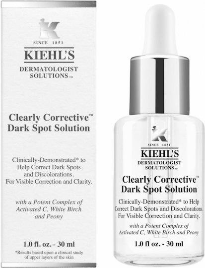 Kiehl's Clearly Corrective Dark Spot Solution Moisturizing & Anti-aging Serum Face with Vitamin C & Salicylic Acid for Radiance & Revitalization 30ml