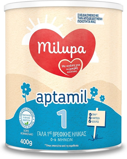 Milupa Γάλα σε Σκόνη Aptamil 1 για 0+ Μηνών 400gr