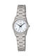 Q&Q Q595J204 Uhr mit Silber Metallarmband Q595J204