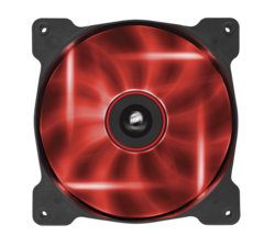 Corsair AF140 LED Quiet Edition High Airflow 3-Pin Red Lighting Case Fan