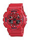 Casio G-Shock Digital Uhr Chronograph Batterie mit Rot Kautschukarmband