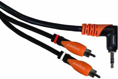 Bespeco 3.5mm male - RCA male Cable Black 3m (SLYMPR300)