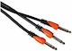 Bespeco Audio Cable 6.3mm male - 2x 6.3mm male 1.8m (SLYS2J180)