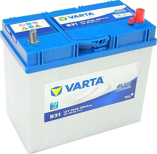 Varta Batterie Auto Blue Dynamic B31 mit Kapazität 45Ah und CCA 330A