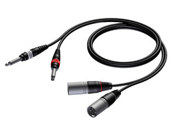 Procab CAB708/3 XLR male to 6.3mm male 3m Cable (CAB708/3)