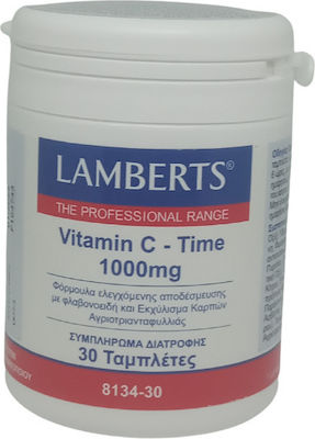 Lamberts Vitamin C Time Vitamina pentru Energie & Întărirea Sistemului Imunitar 1000mg 30 file