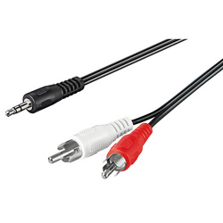 Goobay 3.5mm male - RCA male Cable Black 10m (50441)