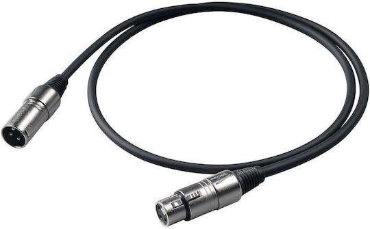 Proel BULK250LU5 XLR male to XLR female 5m Cable (BULK250LU5)