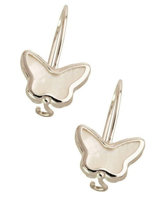 White gold earrings SKER2946 9 Karats