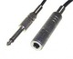 Kabel 6,3mm Stecker - 6,3mm Buchse 5m Schwarz