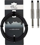 Alpha Audio 190.000 Kabel 6,3mm Stecker - 6,3mm Stecker 3m Schwarz (190.000)