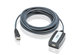 Aten USB 2.0 Кабел USB-A мъжки - USB-A женски Черен 5м UE250