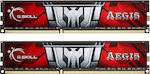 G.Skill 16GB DDR3 RAM με 2 Modules (2x8GB) και Ταχύτητα 1600 για Desktop