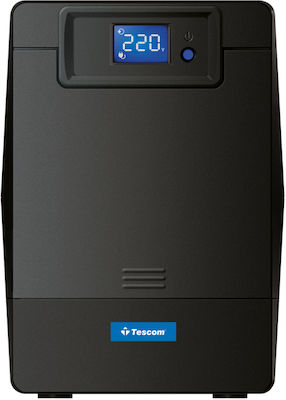 Tescom Leo LCD 1500AP UPS Line-Interactive 1500VA 900W με 4 Schuko Πρίζες