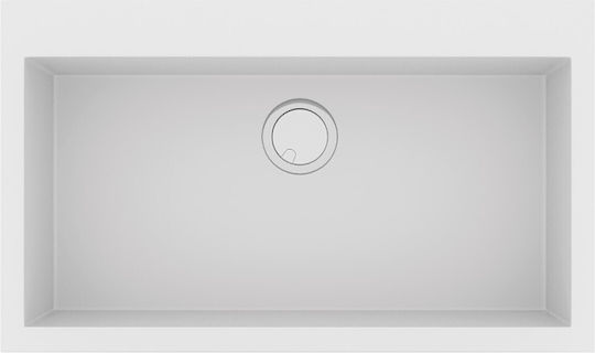 Sanitec Ultra Granite 808 Ένθετος από Συνθετικό Γρανίτη Μ79xΠ50cm Bianco