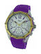 Watch with Purple Rubber Strap