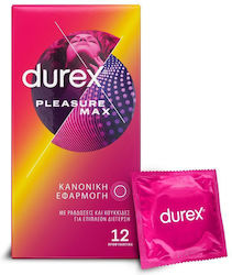 Durex Pleasuremax Ribbed Condoms 12pcs