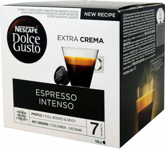 Nescafe Капсули Еспресо Интенсо Съвместими с Машина Dolce Gusto 16бр