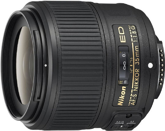 Nikon Full Frame Φωτογραφικός Φακός AF-S Nikkor 35mm f/1.8G ED Σταθερός για Nikon F Mount Μαύρος