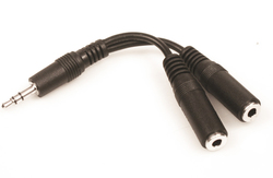 Sandberg 502-16 3.5mm Männlich zu 3.5mm 2x Weiblich Sandberg 502-16 3.5mm Männlich zu 3.5mm 2x Weiblich
