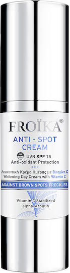 Anti-Spot Ενυδατική & Λευκαντική Κρέμα Προσώπου Ημέρας με SPF15 κατά των Ατελειών & των Πανάδων με Βιταμίνη C 30ml