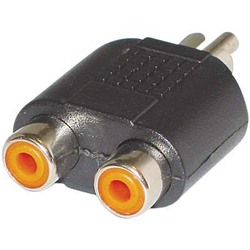 Valueline AC-016 Konverter RCA männlich zu RCA 2x weiblich Schwarz 10Stück