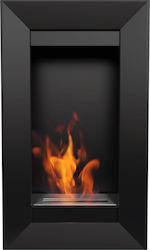 Kratki Charlie 2 Tuv Indoor Wall Mounted Bioethanol Fireplace Black 46x21.5x78cm