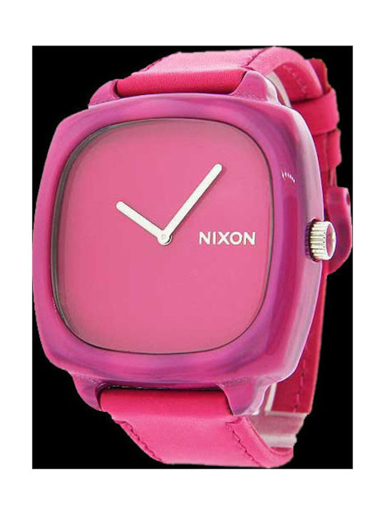 Nixon Uhr mit Rosa Kautschukarmband