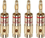 Oehlbach Plug Banana male 4pcs Gold (D1C3001)